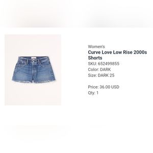 Abercrombie Low Rise Shorts